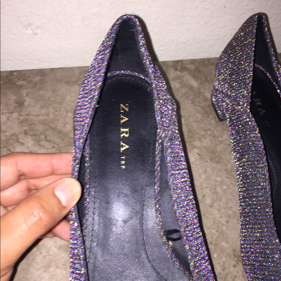 ZARA shimmery,colorful sparkly flats(39) - Picture 6 of 14